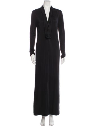 Versace V-Neck Long Dress