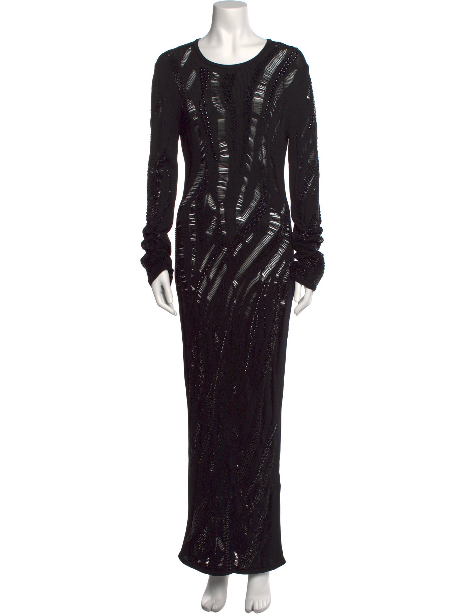 Versace Scoop Neck Long Dress