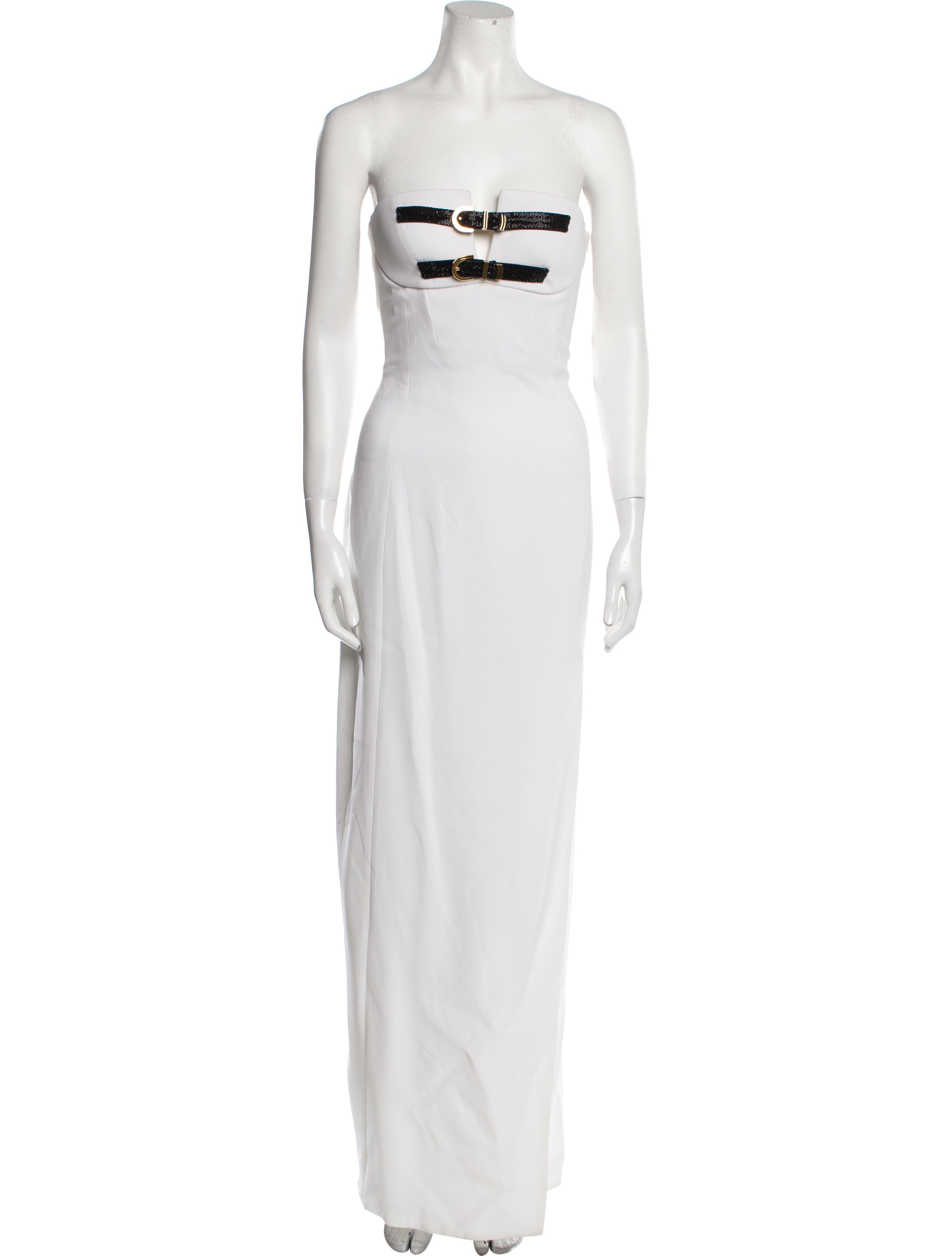 Versace Silk Long Dress White Dresses, Clothing VES166960 The