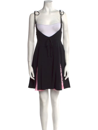 Versace Square Neckline Mini Dress