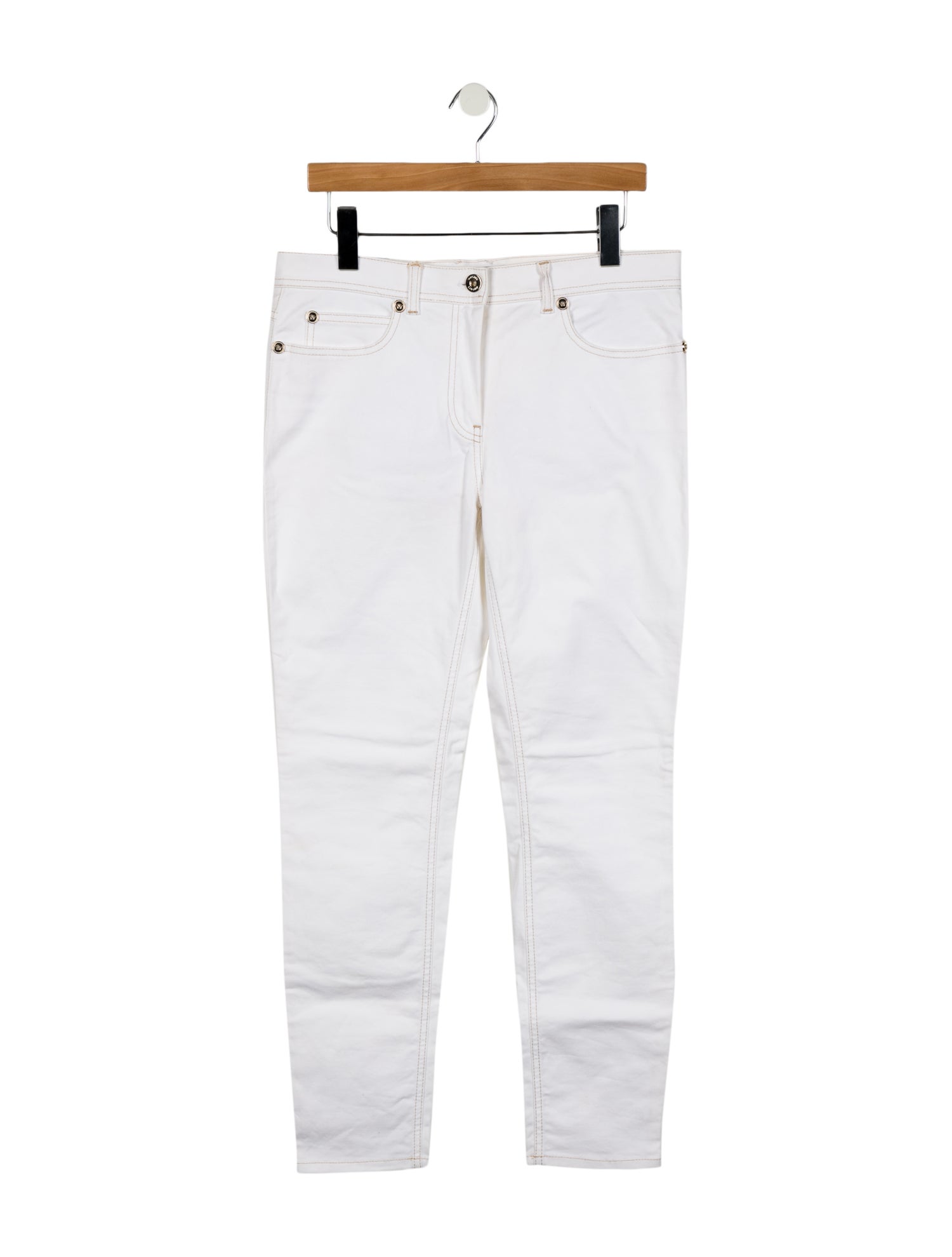 Versace Mid-Rise Straight Leg Jeans