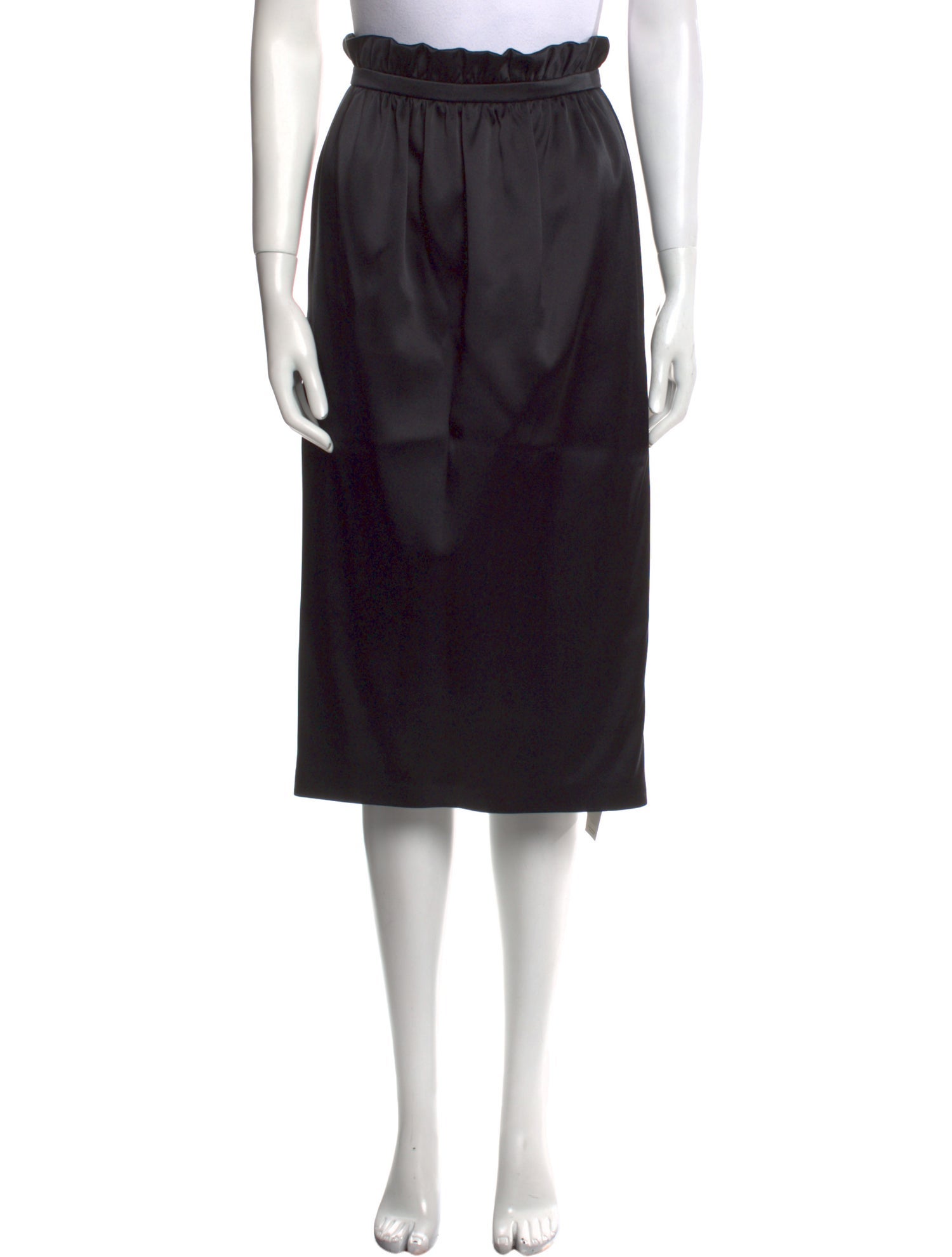 Versace Pleated Accents Midi Length Skirt