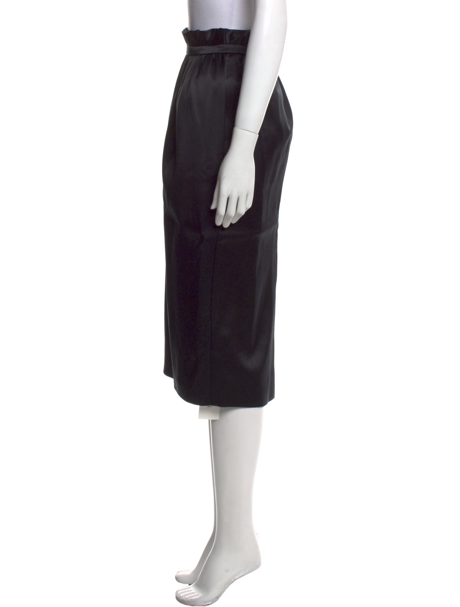 Versace Pleated Accents Midi Length Skirt