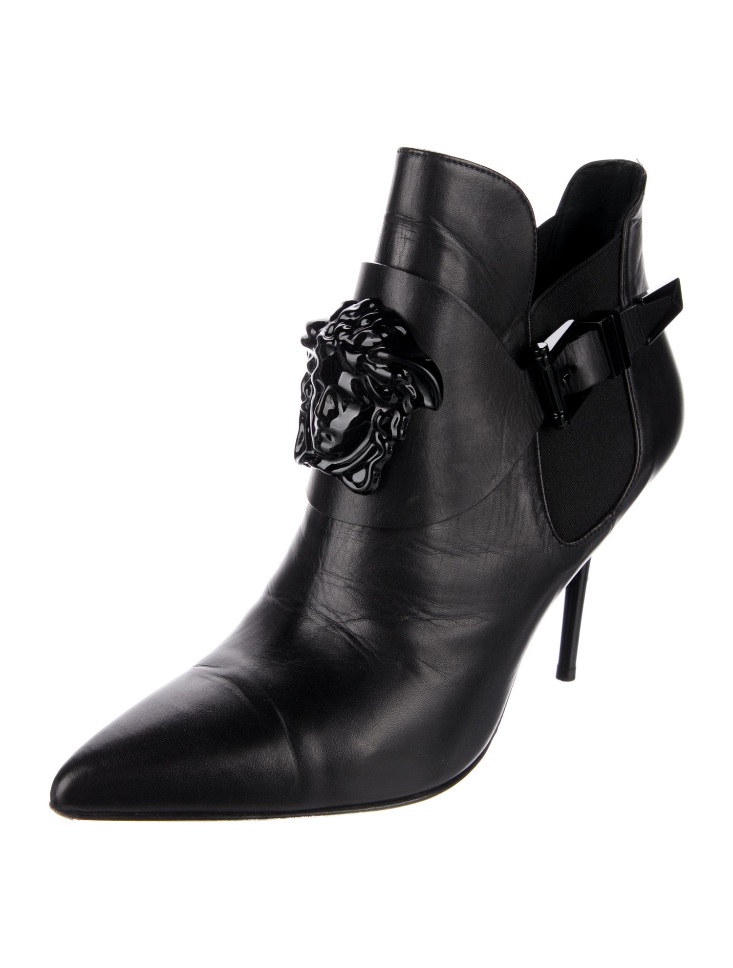 Versace Medusa Insignia Leather Pumps