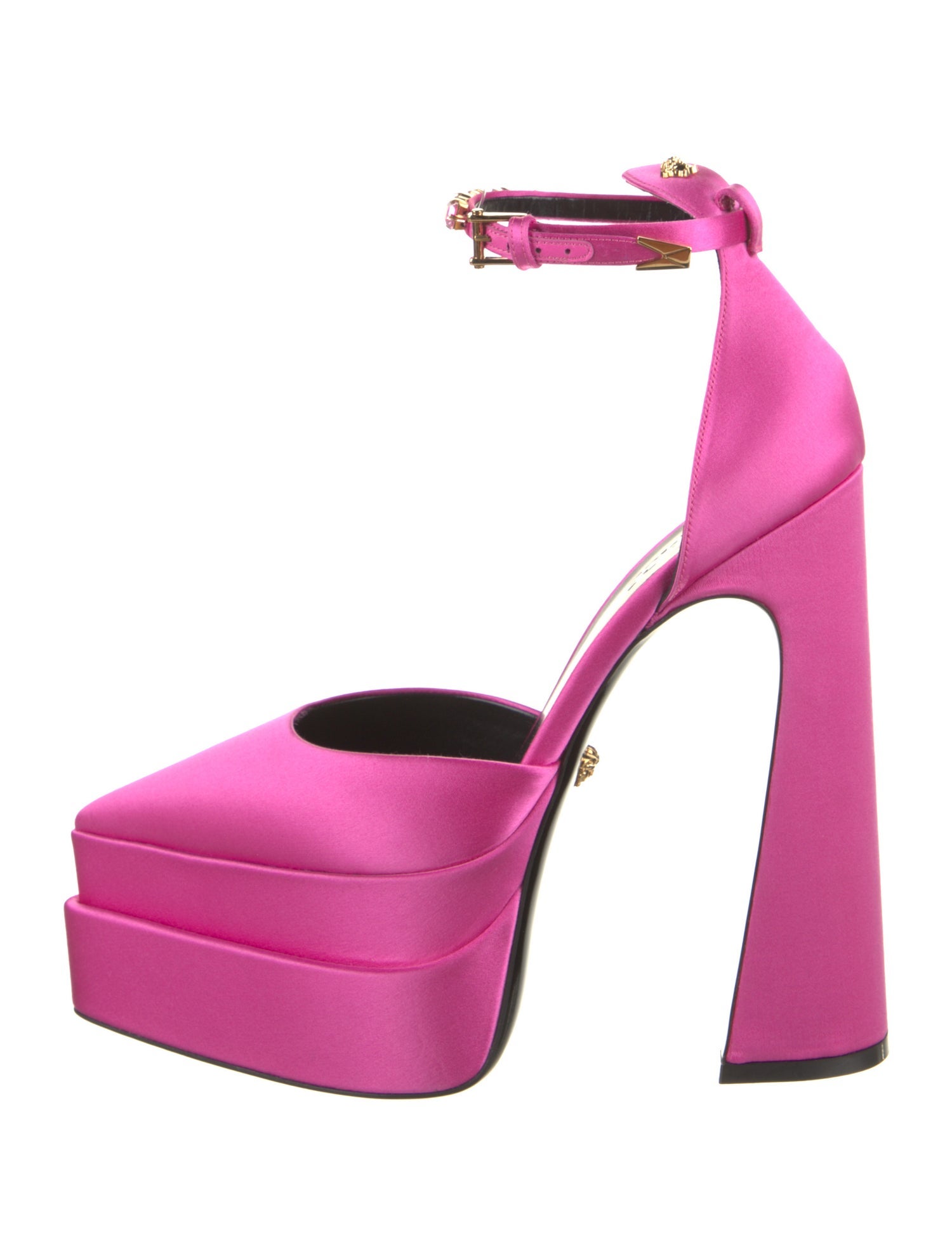 Versace Satin D'Orsay Pumps