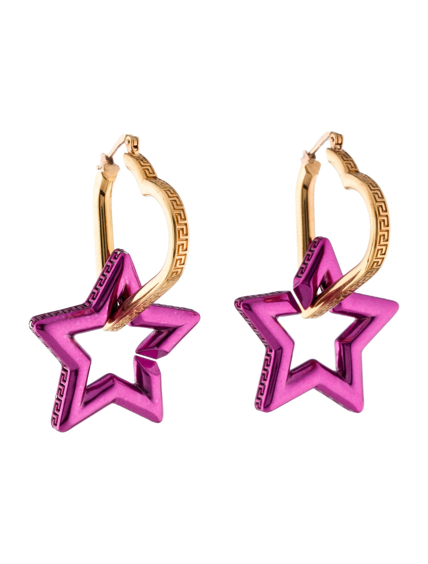 Versace Star & Heart Drop Earrings