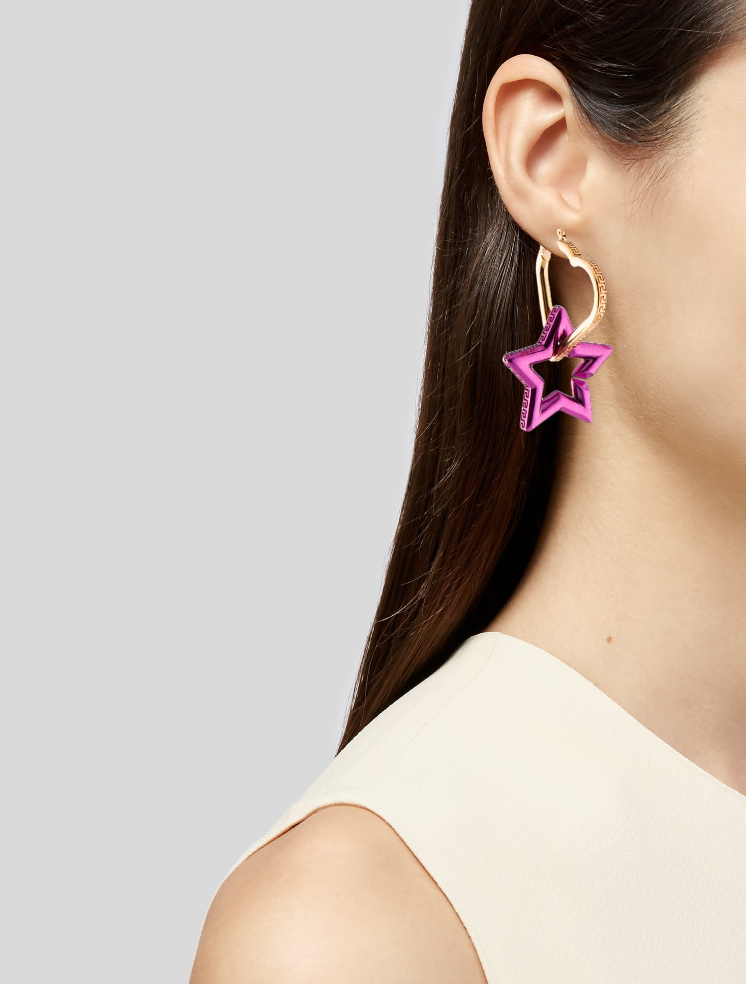 Versace Star & Heart Drop Earrings