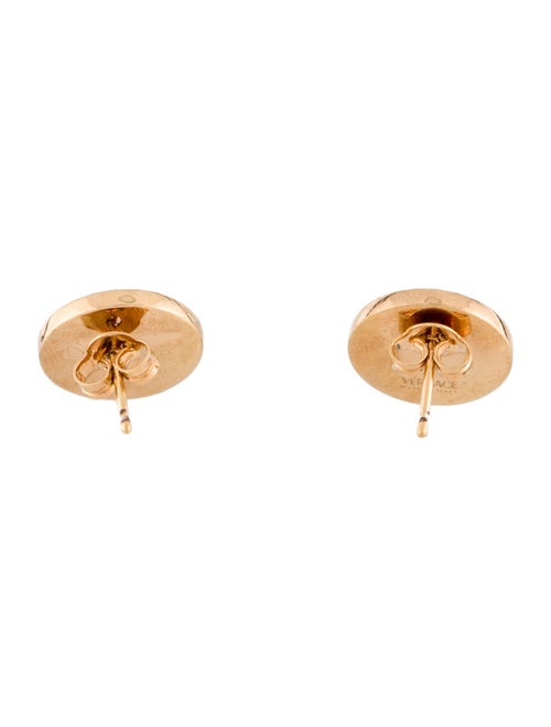 Versace Crystal Medusa Stud Earrings