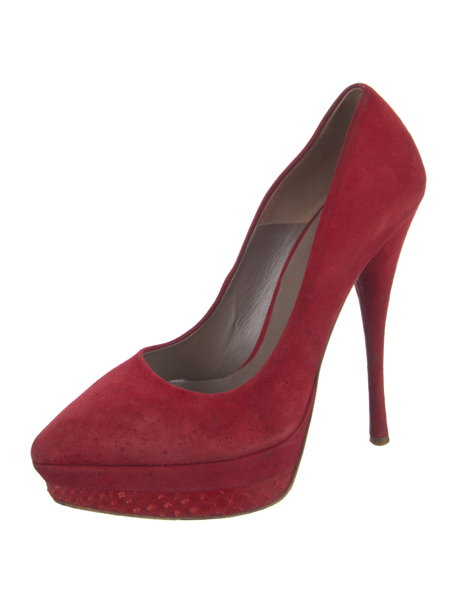 Versace Medusa Insignia Suede Pumps