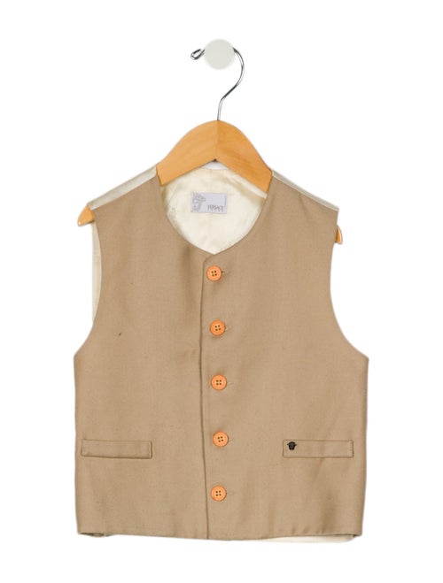 Young Versace Toddler Boys' Solid Virgin Wool Vest