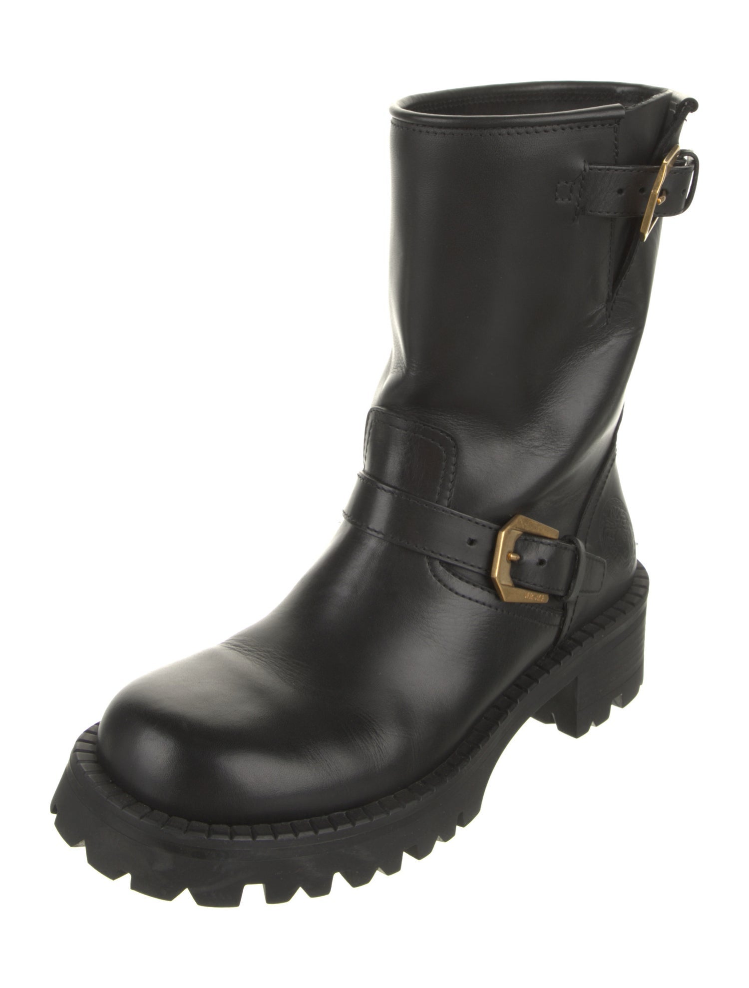 Versace Leather Moto Boots