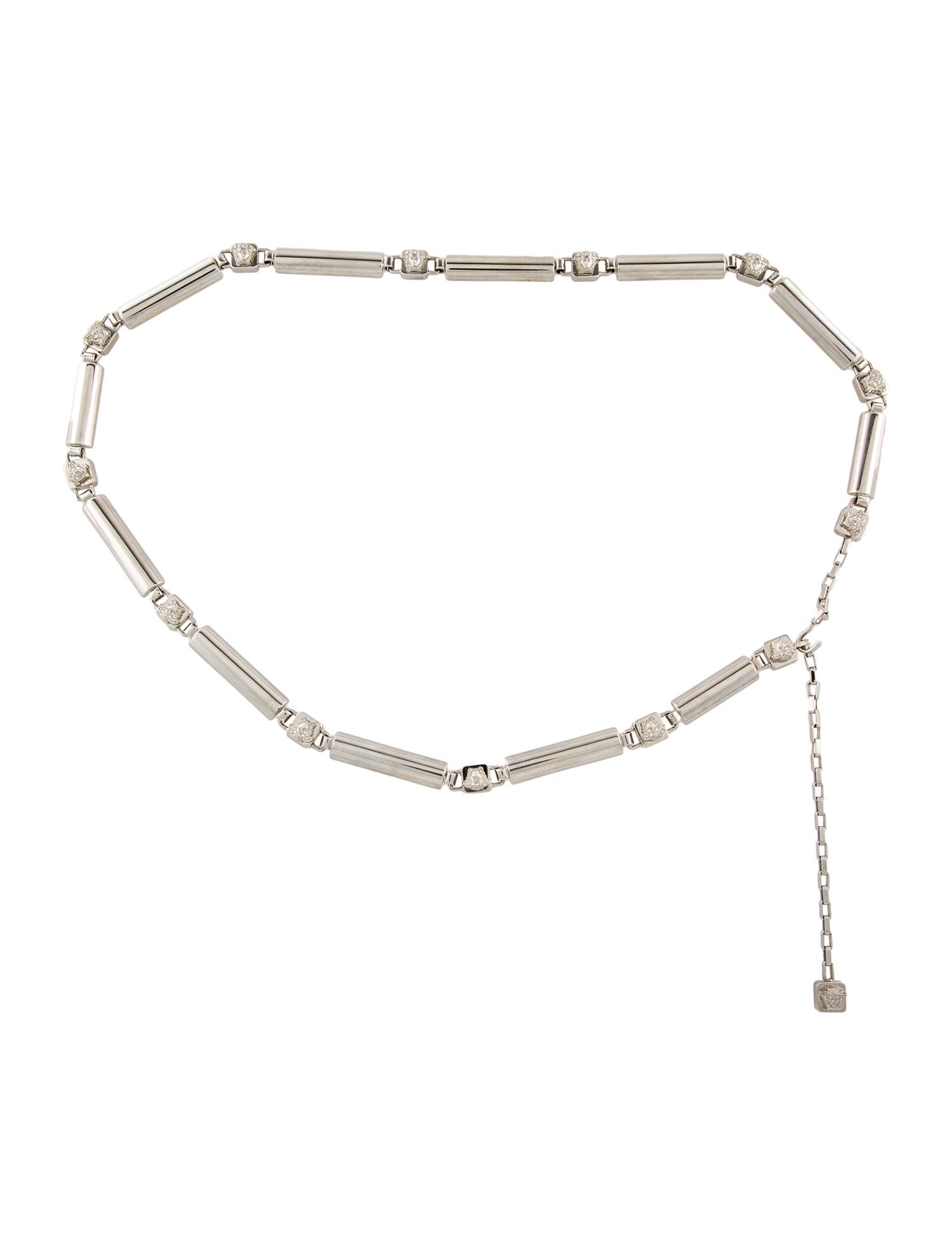 Versace Skinny Metal Chain-Link Belt