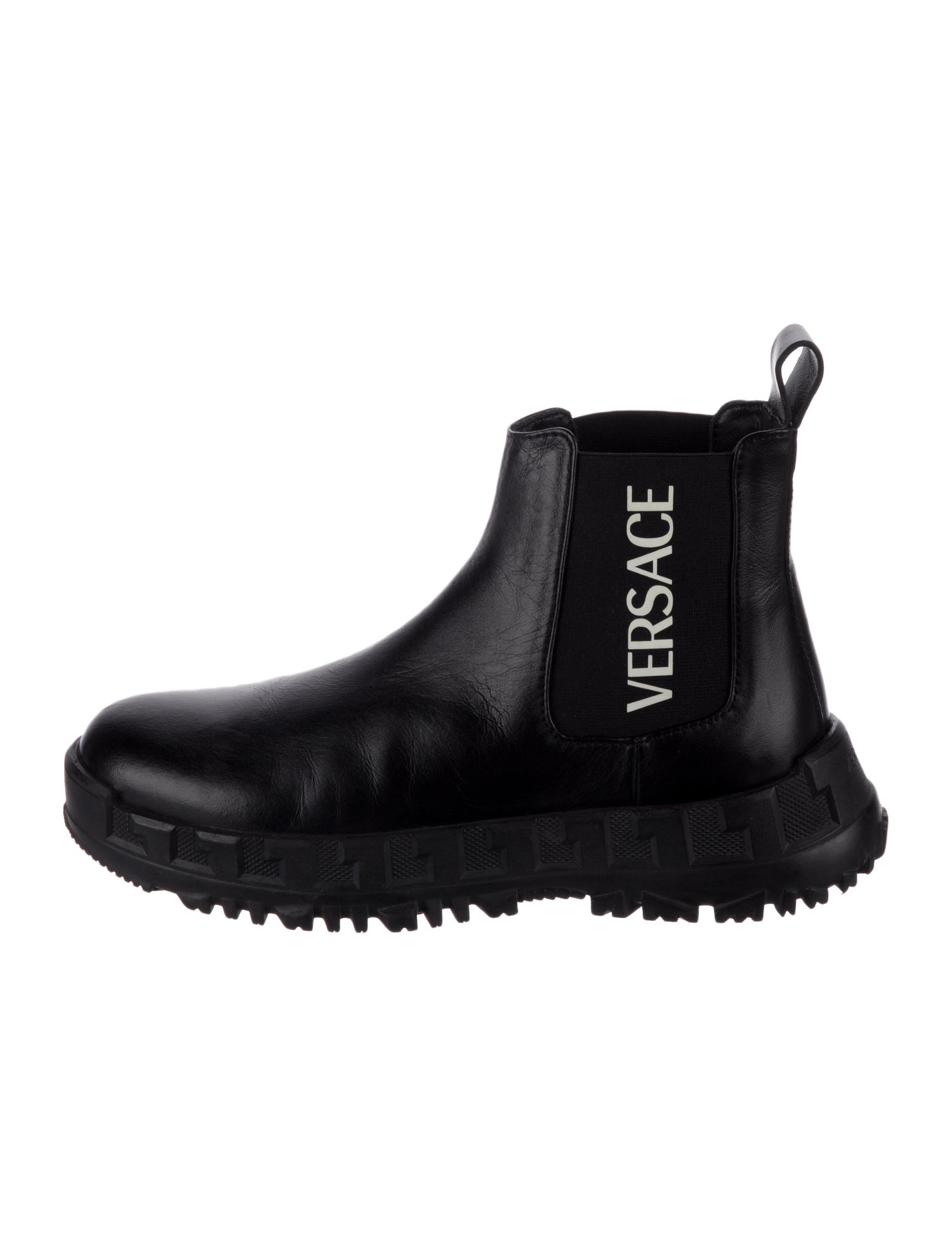 Versace Leather Chelsea Boots