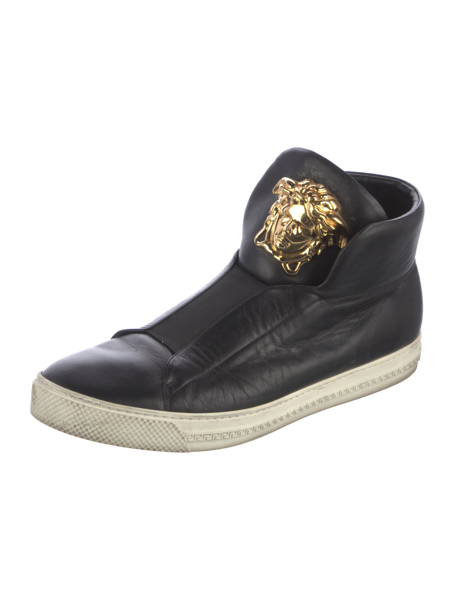 Versace Medusa Insignia Leather Sneakers