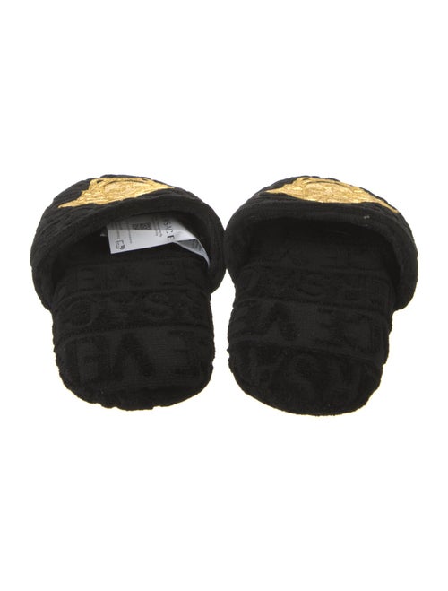 Versace Medusa Insignia Embroidered Accent Mules