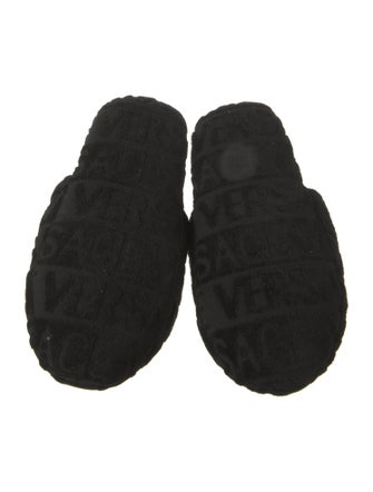 Versace Medusa Insignia Embroidered Accent Mules