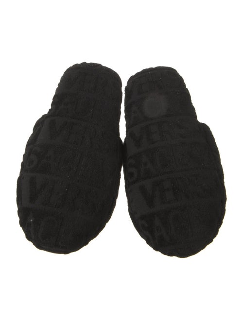 Versace Medusa Insignia Embroidered Accent Mules