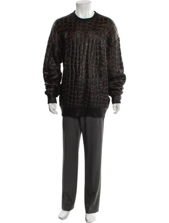 Versace Wool Animal Print Pullover