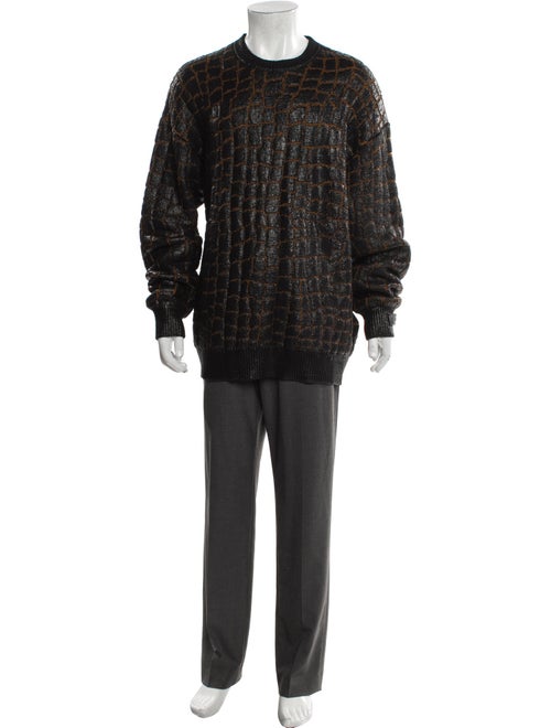 Versace Wool Animal Print Pullover