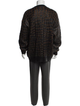 Versace Wool Animal Print Pullover