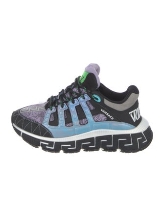 Versace Leather Printed Athletic Sneakers