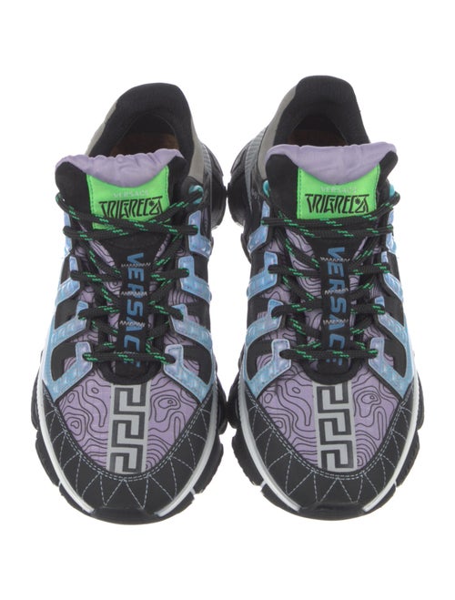 Versace Leather Printed Athletic Sneakers