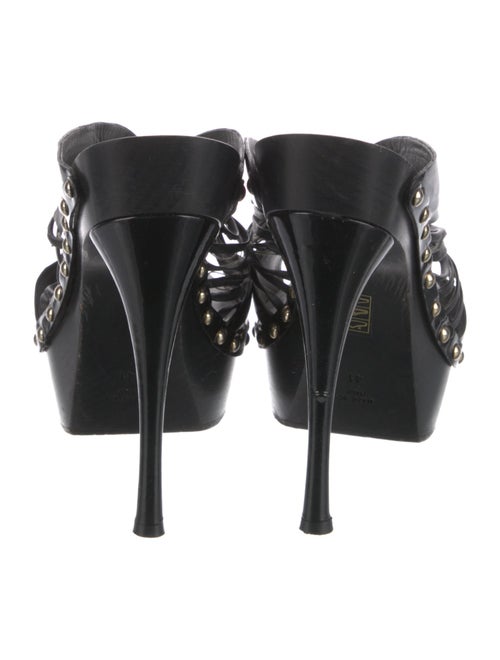 Versace Medusa Insignia Patent Leather Slides