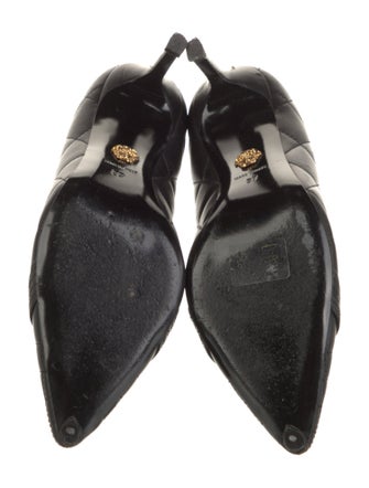 Versace Quilted Pattern Leather Pumps