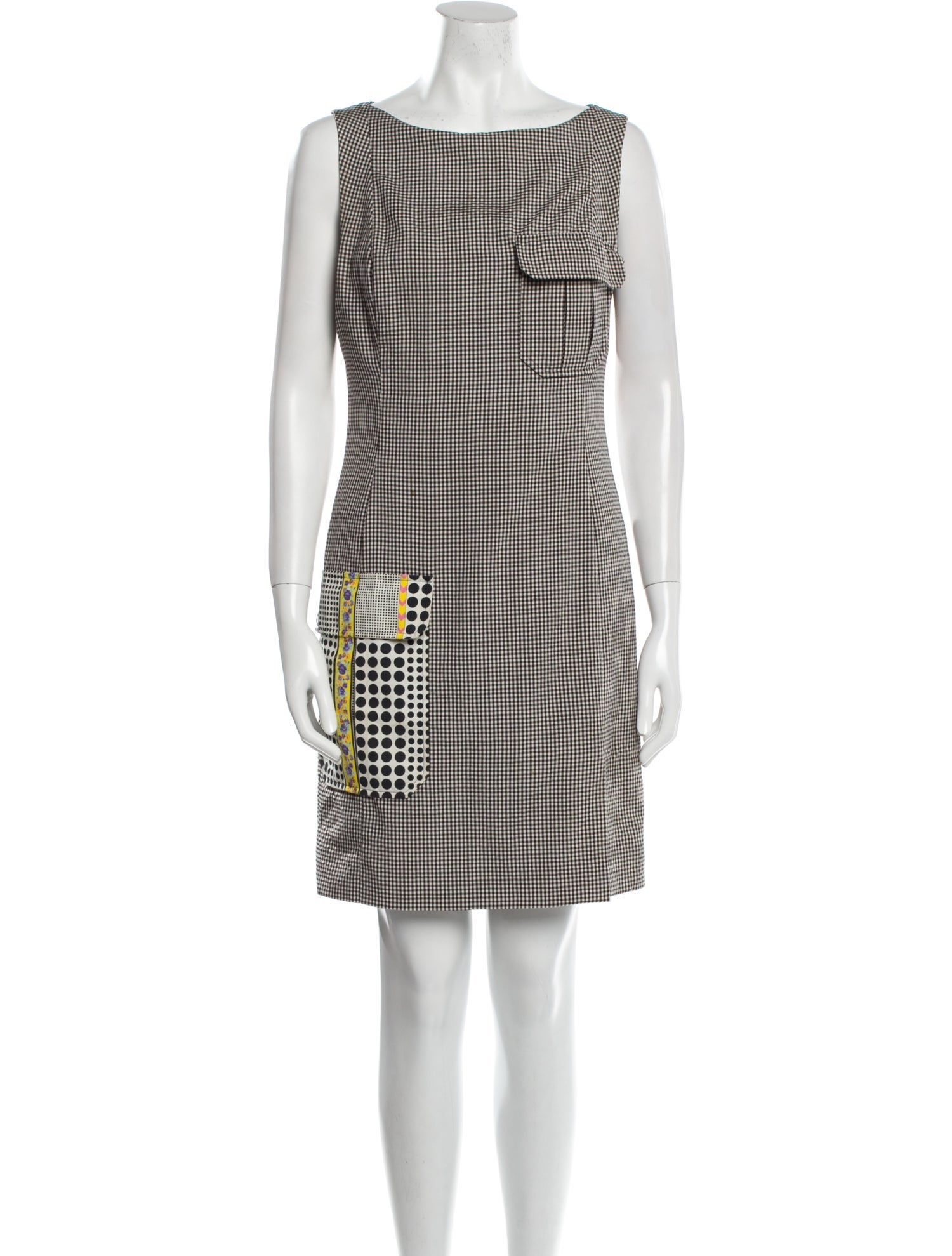 【関税&送料込】Versace Wool Blend Straight Mini Dress With VERSACE - WOOL BLEND STRAIGHT MINI DRESS WITH CUT-OUT