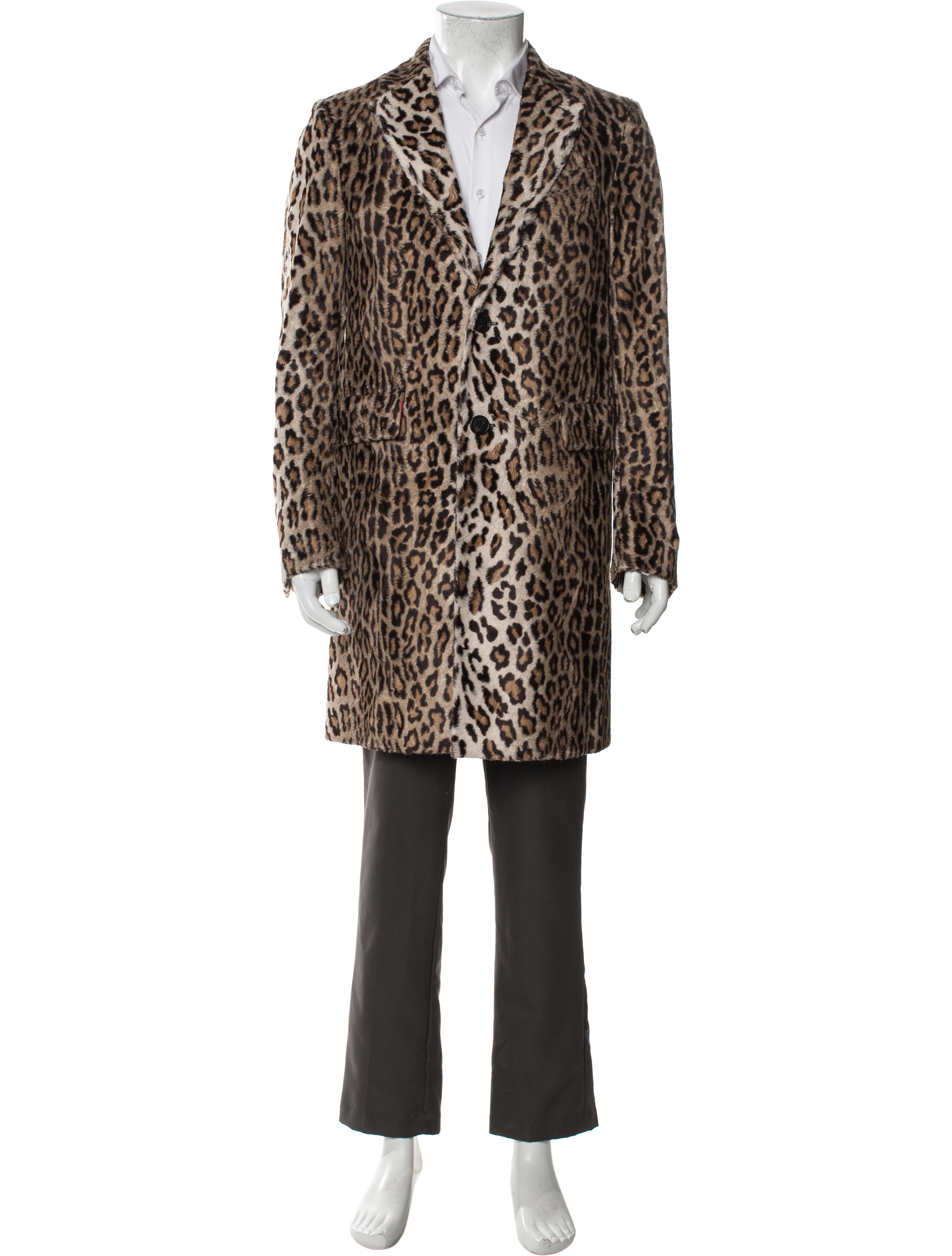 Versace Animal Print Overcoat