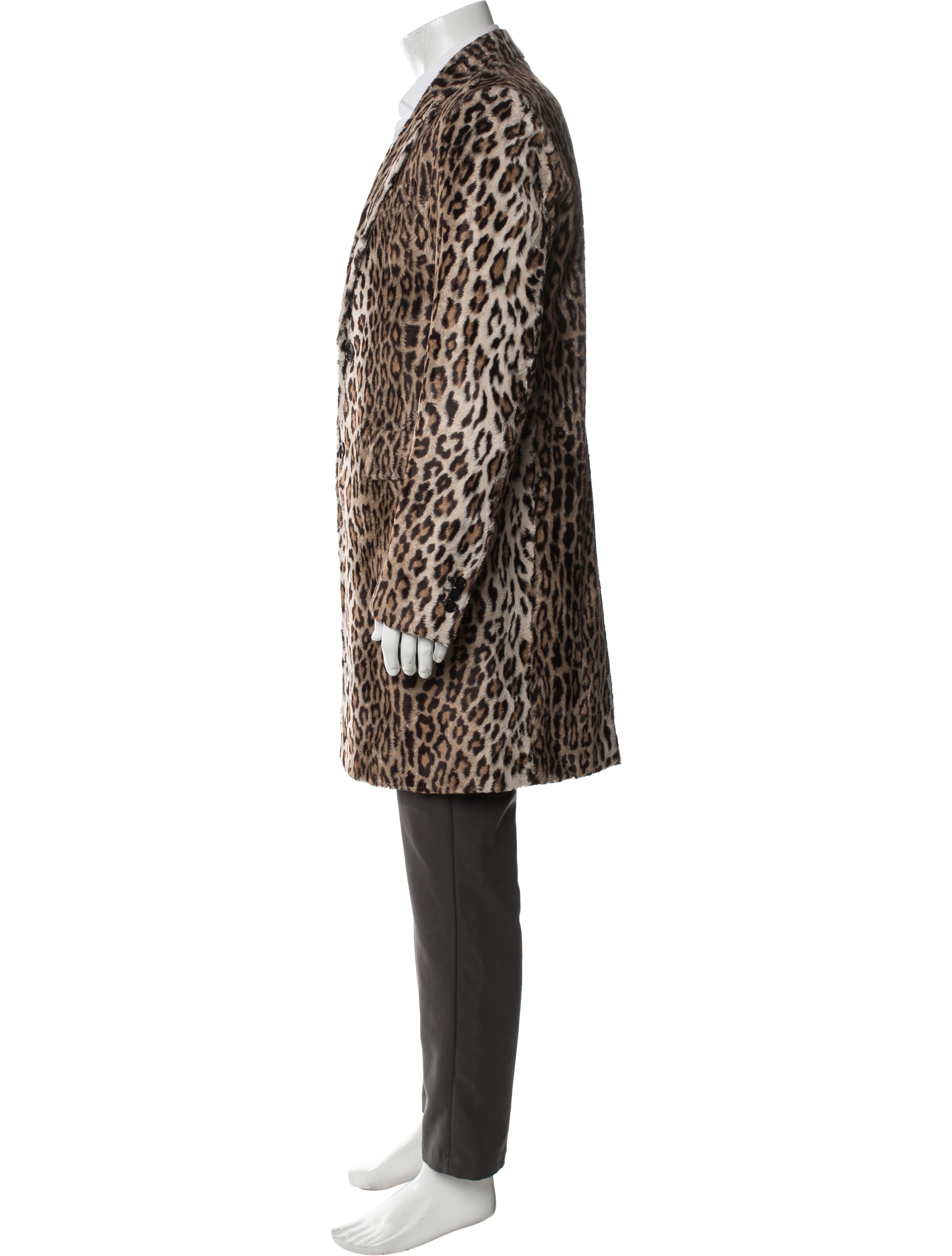 Versace Animal Print Overcoat