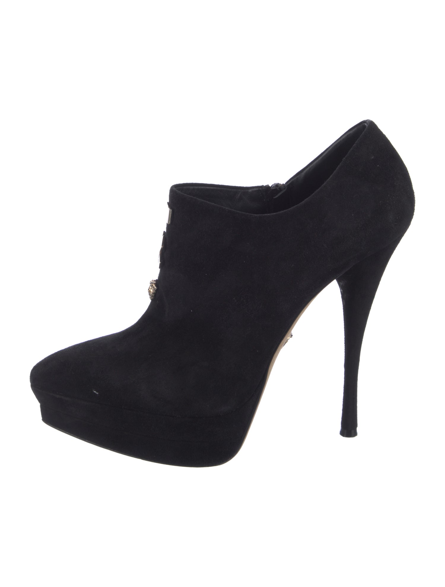 Versace Medusa Insignia Suede Lace-Up Boots