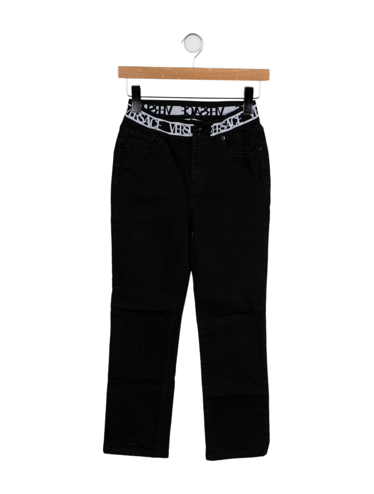 Versace Mid-Rise Straight Leg Jeans