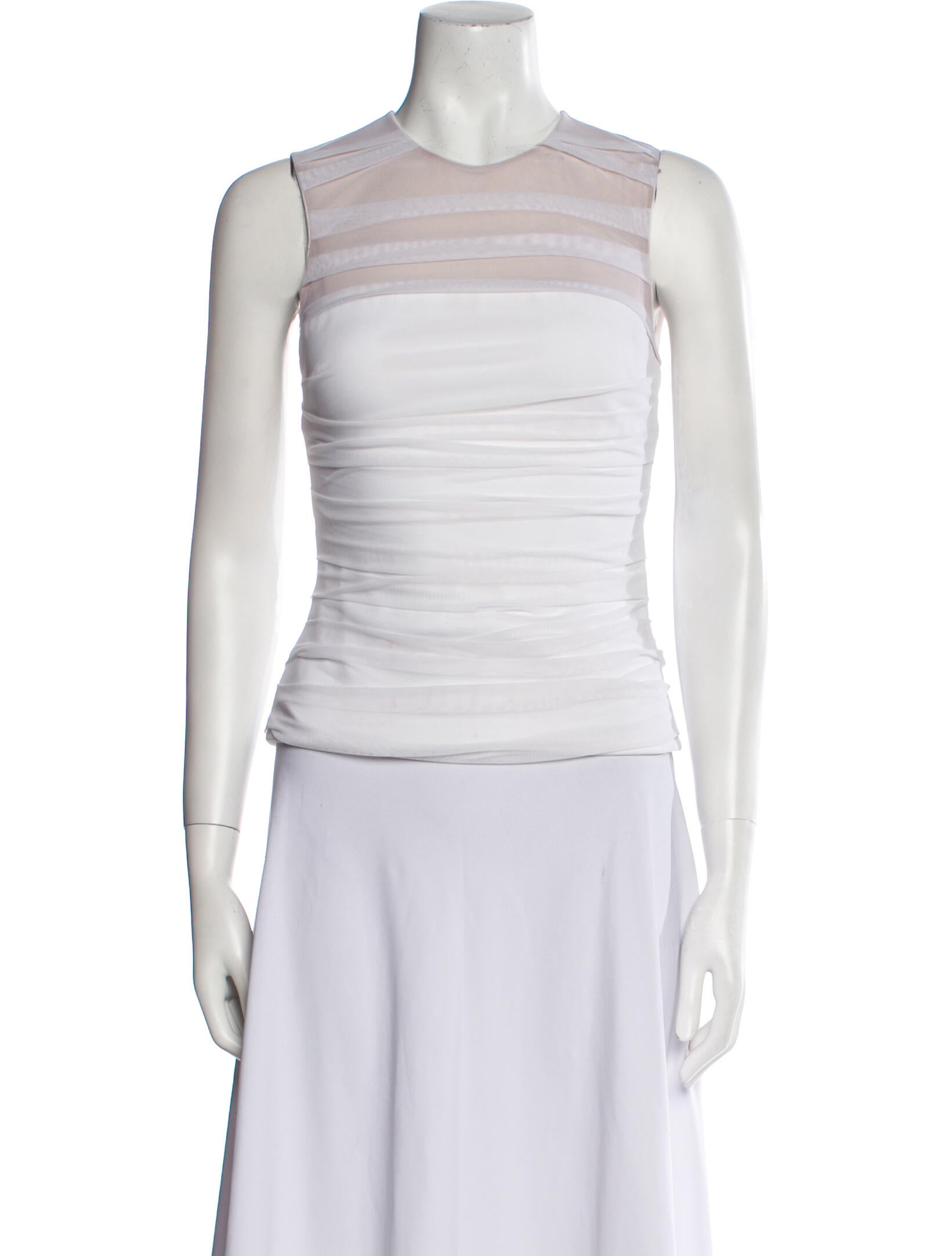 Versace Crew Neck Sleeveless Crop Top