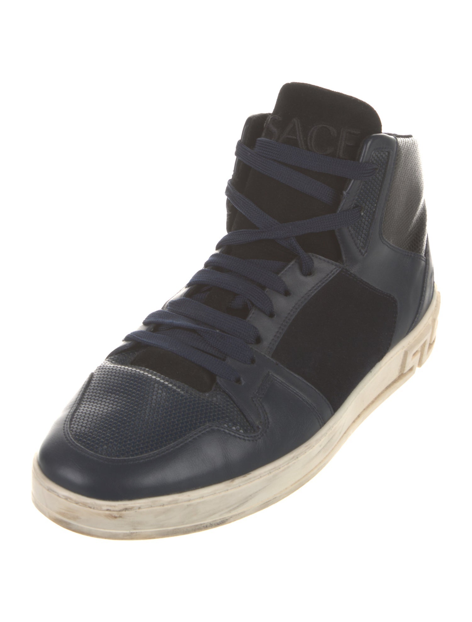 Versace Medusa Insignia Leather Sneakers