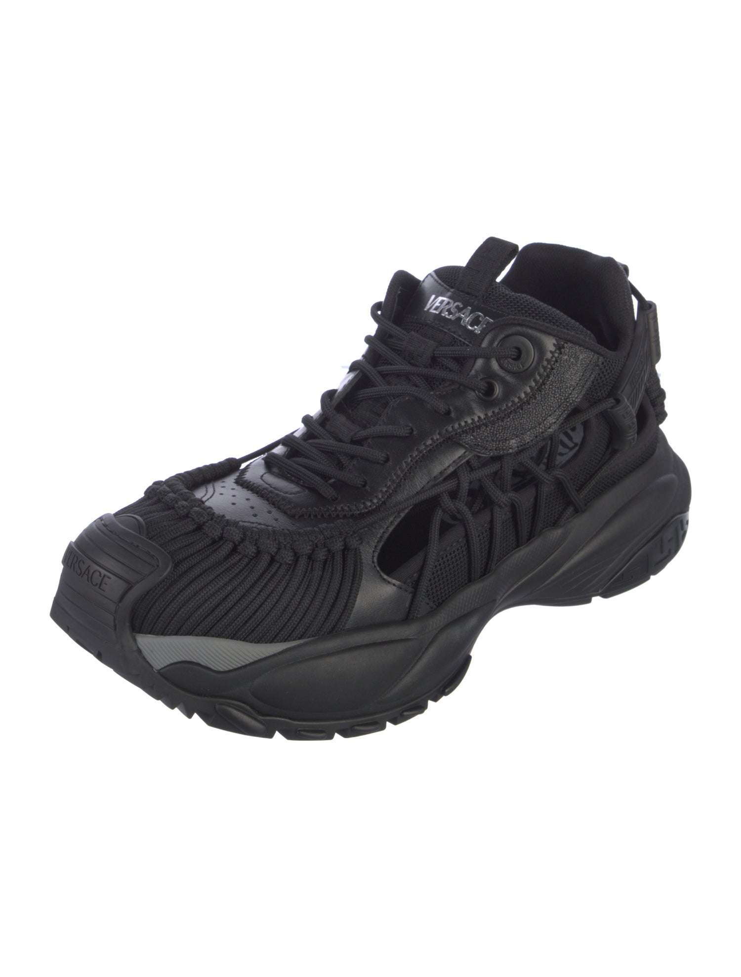 Versace Goat Leather Athletic Sneakers