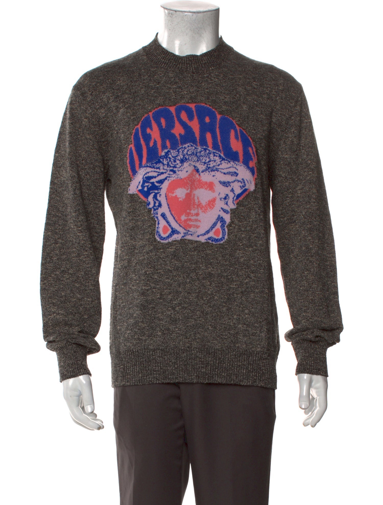 Versace Graphic Print Crew Neck Pullover