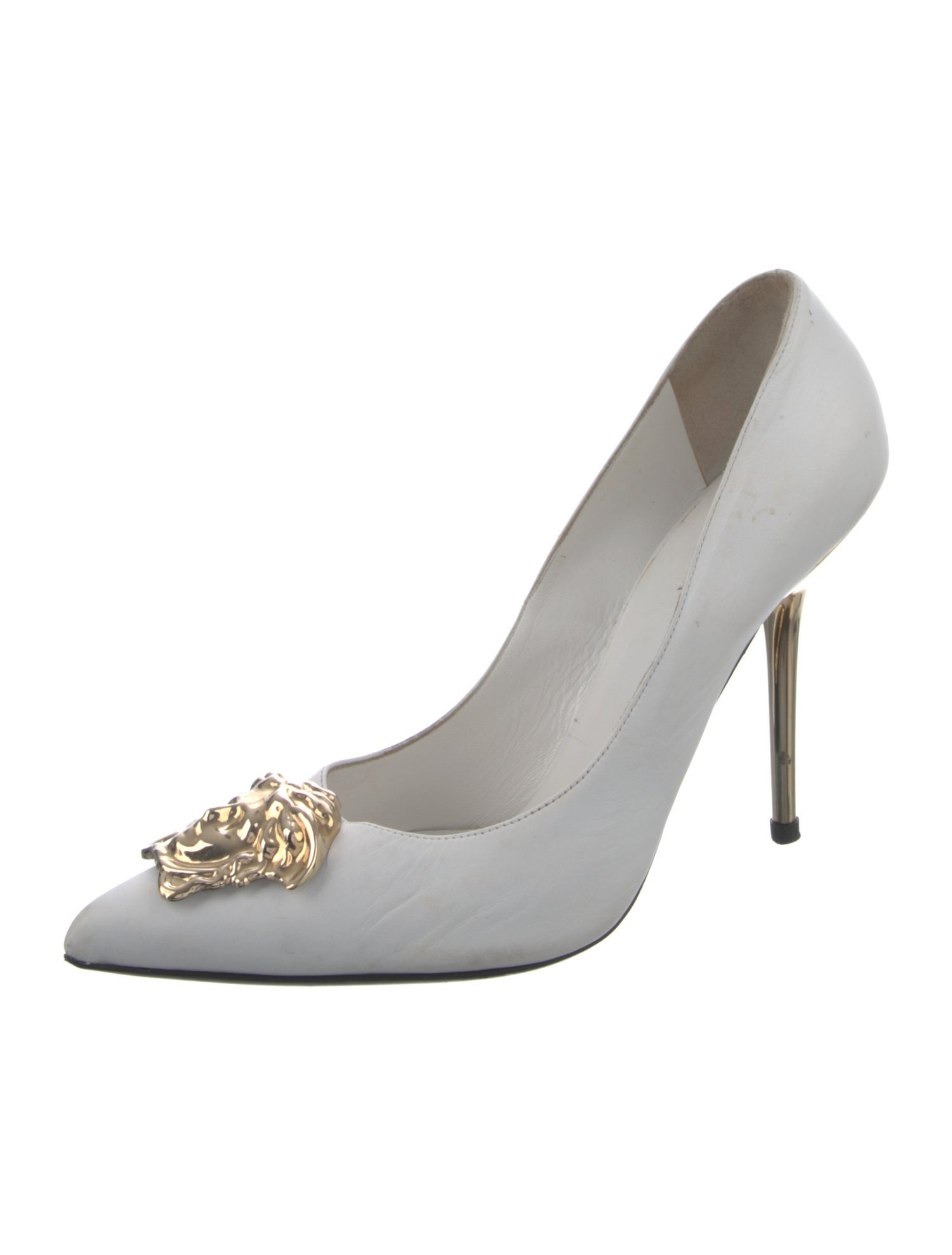 Versace Medusa Insignia Leather Pumps
