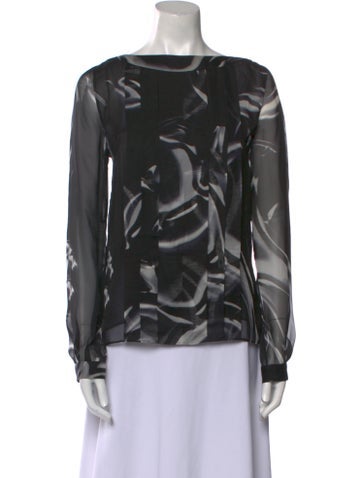Versace Tops Silk Printed Blouse S