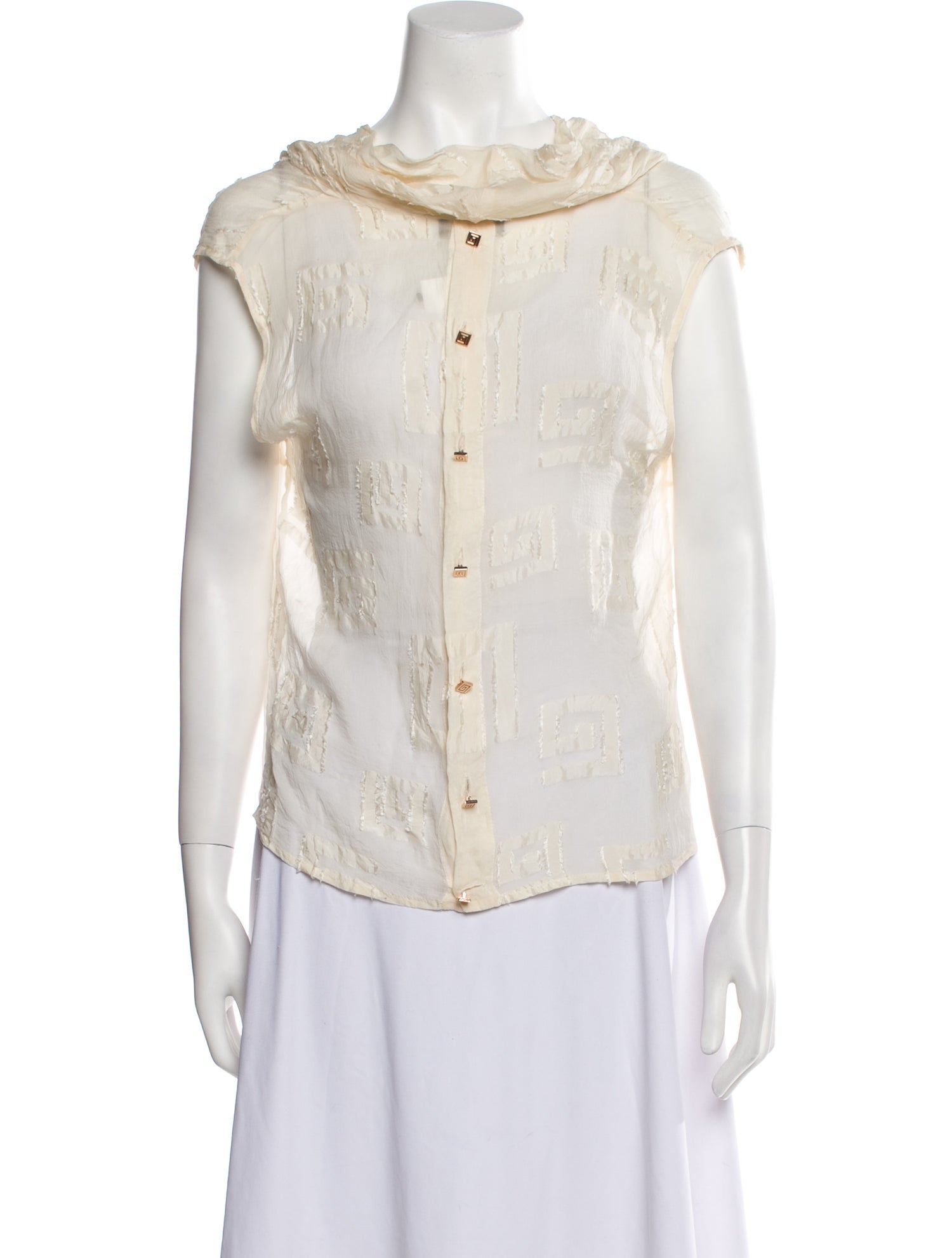 Gianni Versace Vintage 2000's Blouse - Neutrals Tops, Clothing