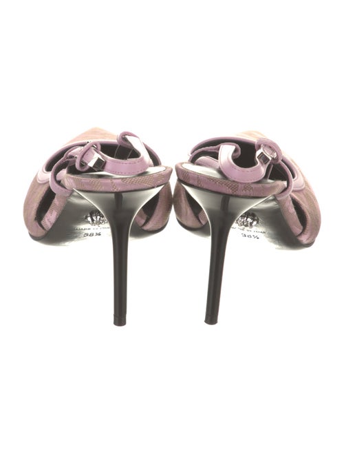 Versace Canvas Printed Slingback Pumps