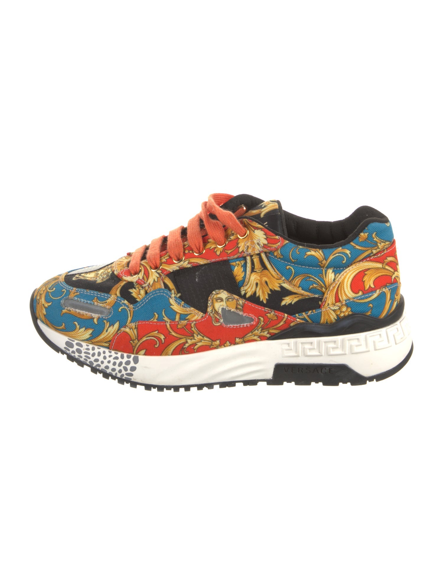 Versace Canvas Printed Athletic Sneakers