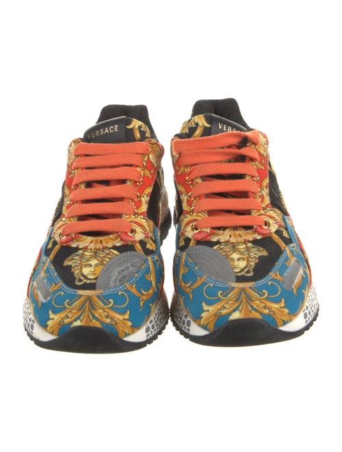 Versace Canvas Printed Athletic Sneakers