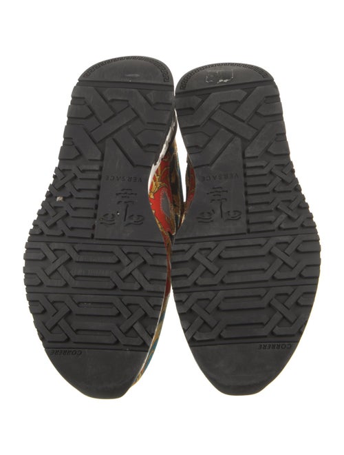 Versace Canvas Printed Athletic Sneakers