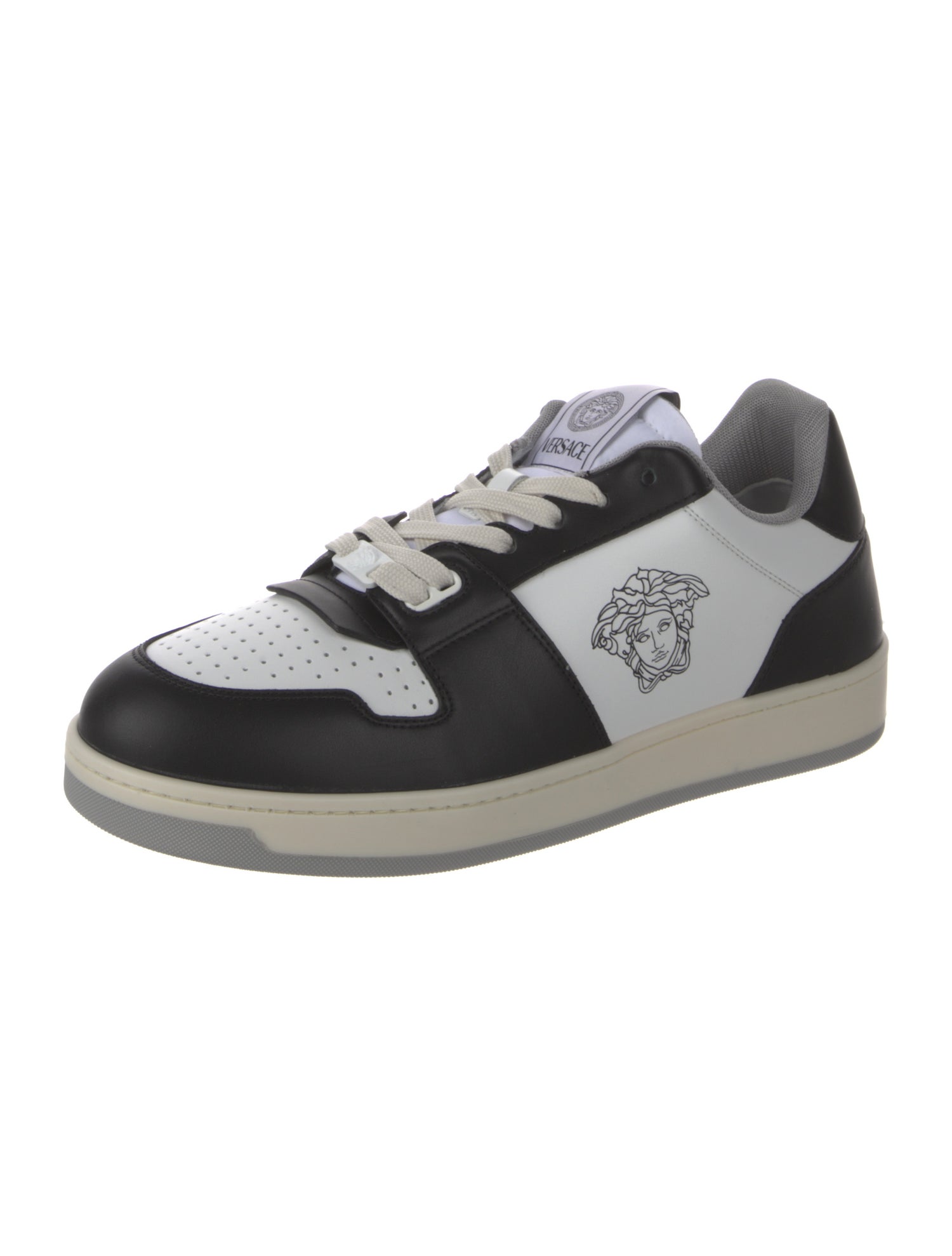 Versace Leather Printed Sneakers
