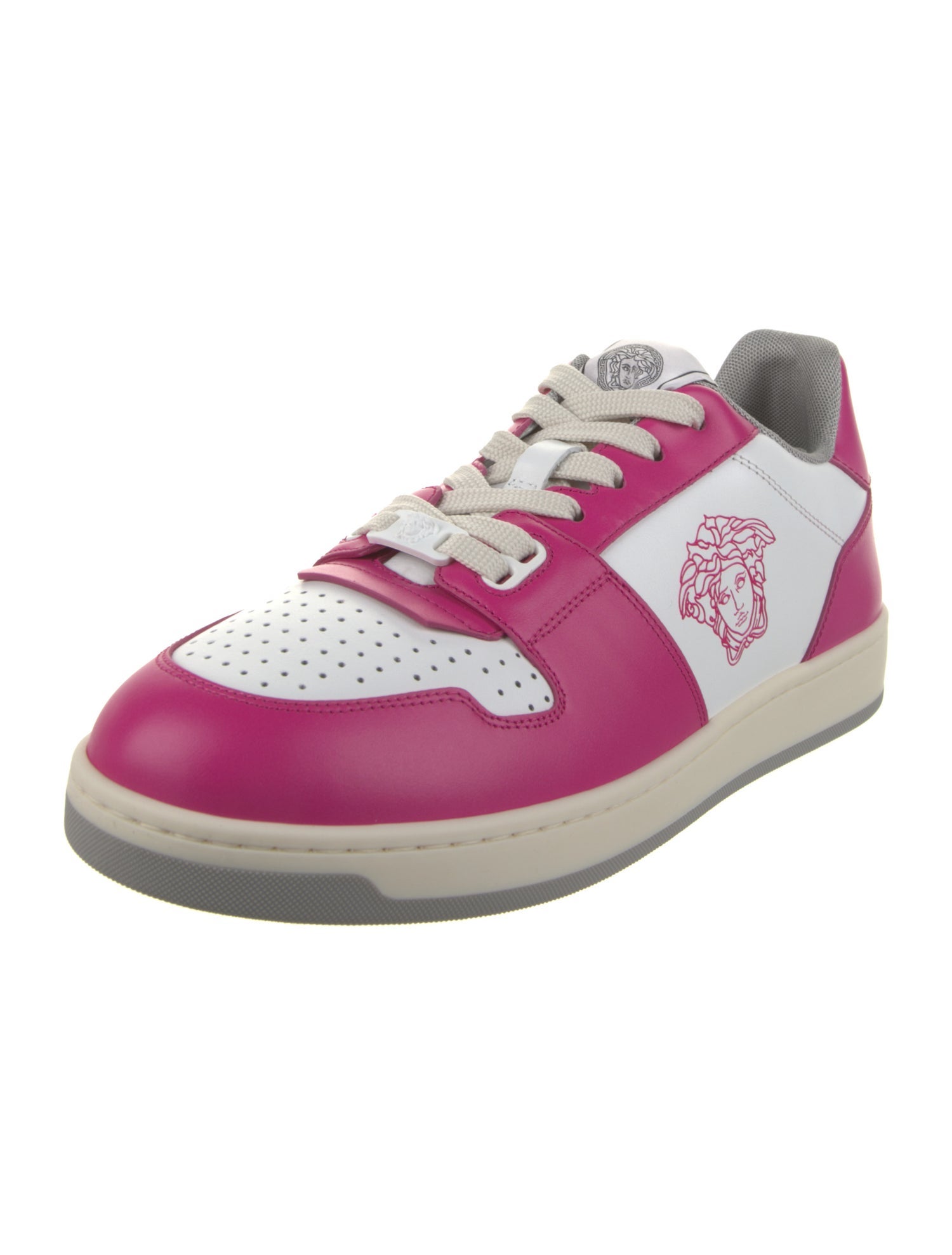 Versace Leather Printed Sneakers