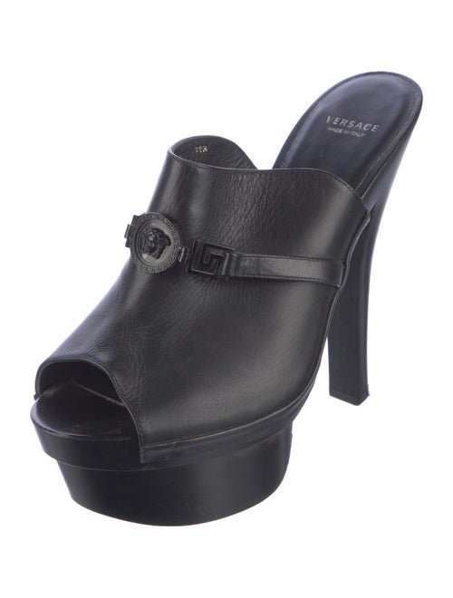 Versace Medusa Insignia Leather Slides