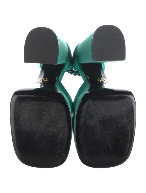 Versace Satin Crystal Embellishments D'Orsay Pumps