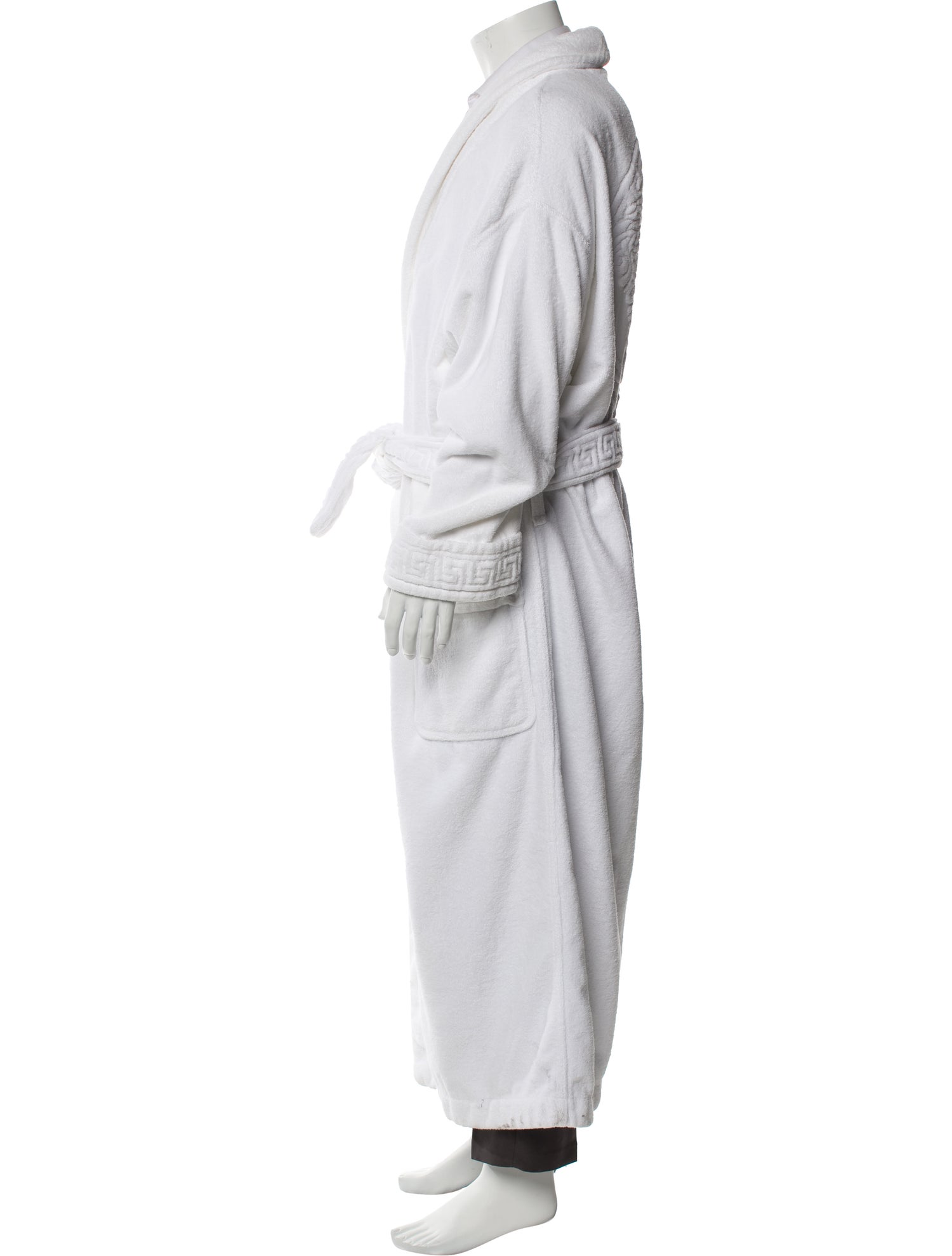 Versace Embroidered Accent Robe