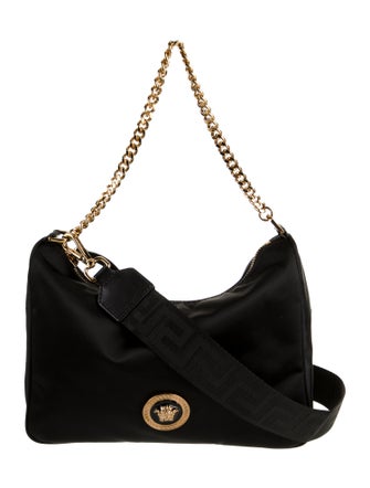 Versace Nylon Top Handle Bag